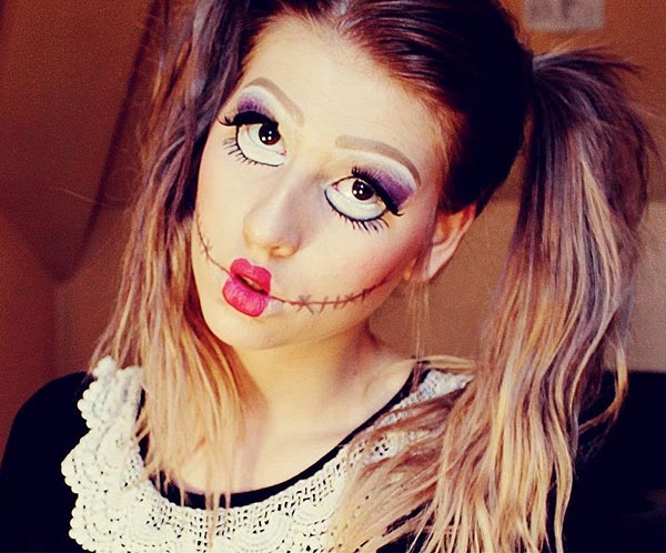 Halloween Doll Makeup.