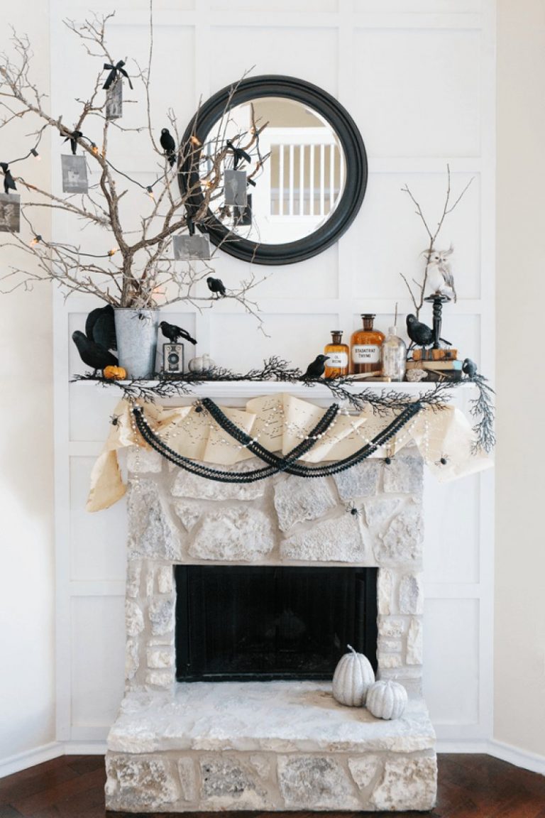 60+ Halloween Mantel Décor to Bring in the Spooky Ambiance Alive