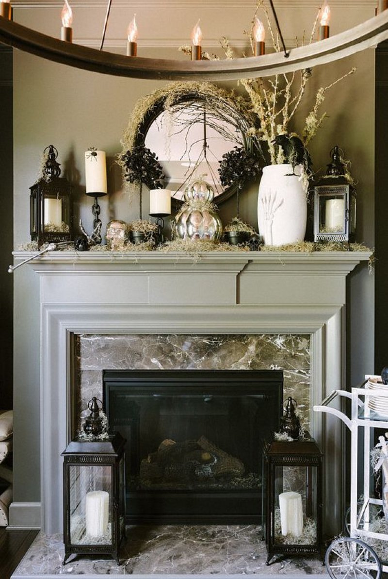 Hauntingly Pretty Fireplace.