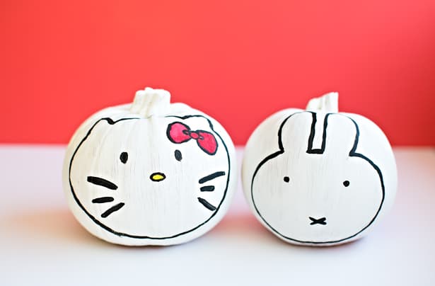 Hello Kitty Inspired Pumpkins by Hello, Wonderful