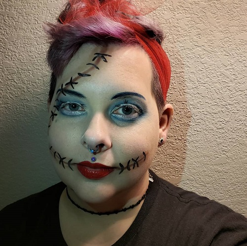 Jack and Sally Character Makeup.