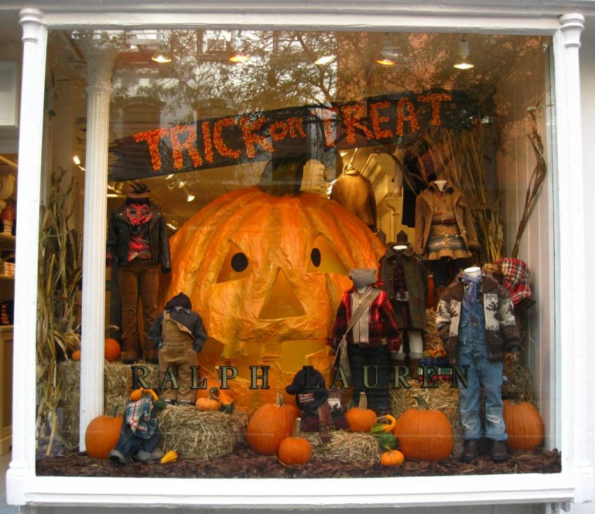 Kids’ Clothing Pumpkin Display.