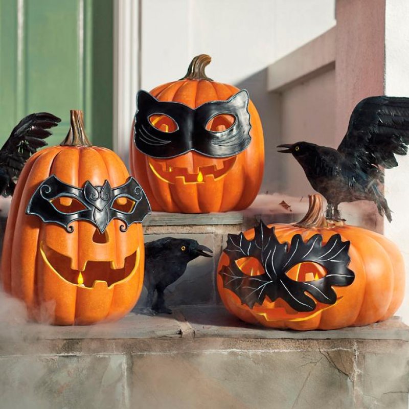 Masked Pumpkins from Grandin Road
