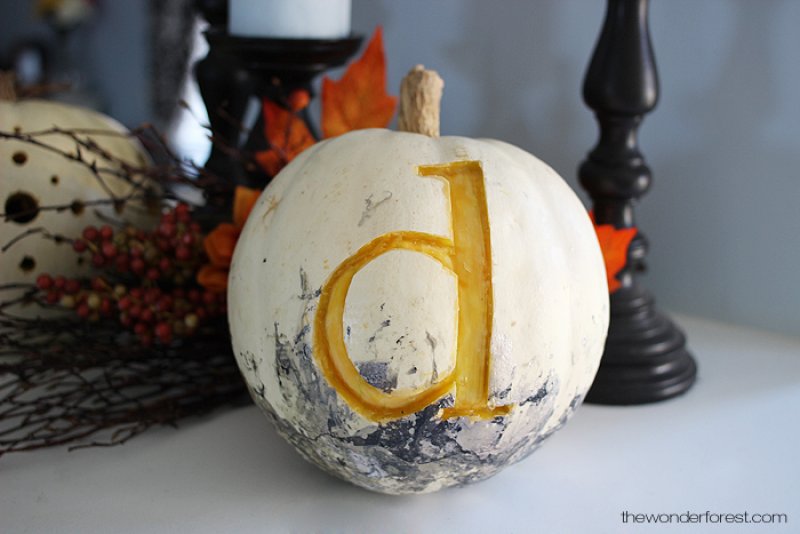 Monogrammed Pumpkin from The Wonder Forest