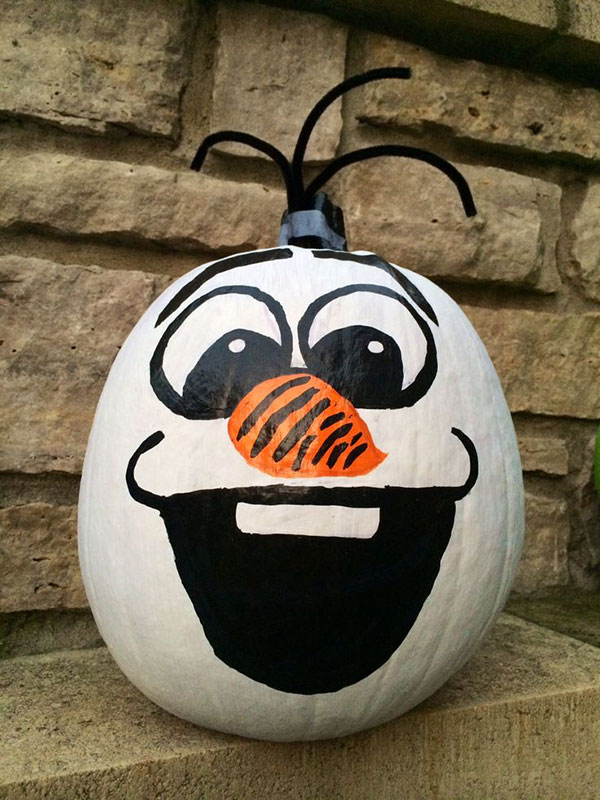 Painted Pumpkin Olaf.