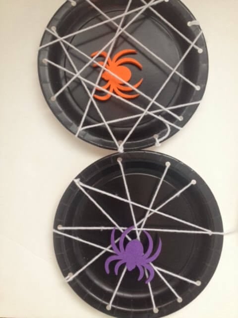 Paper Plate Spiderwebs