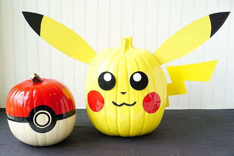 Pokemon Painted Pumpkins