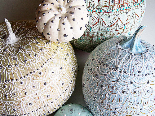 Puffy Painted Pumpkins by Alisa Burke