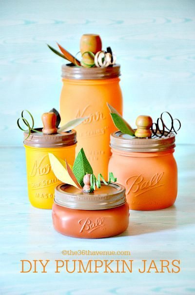 Pumpkin Mason Jars from The 36th Avenue