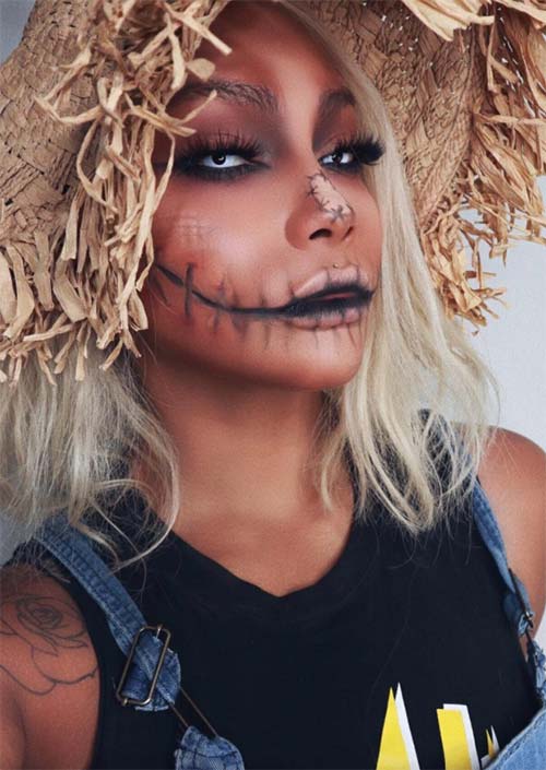 Scarecrow Halloween Makeup.