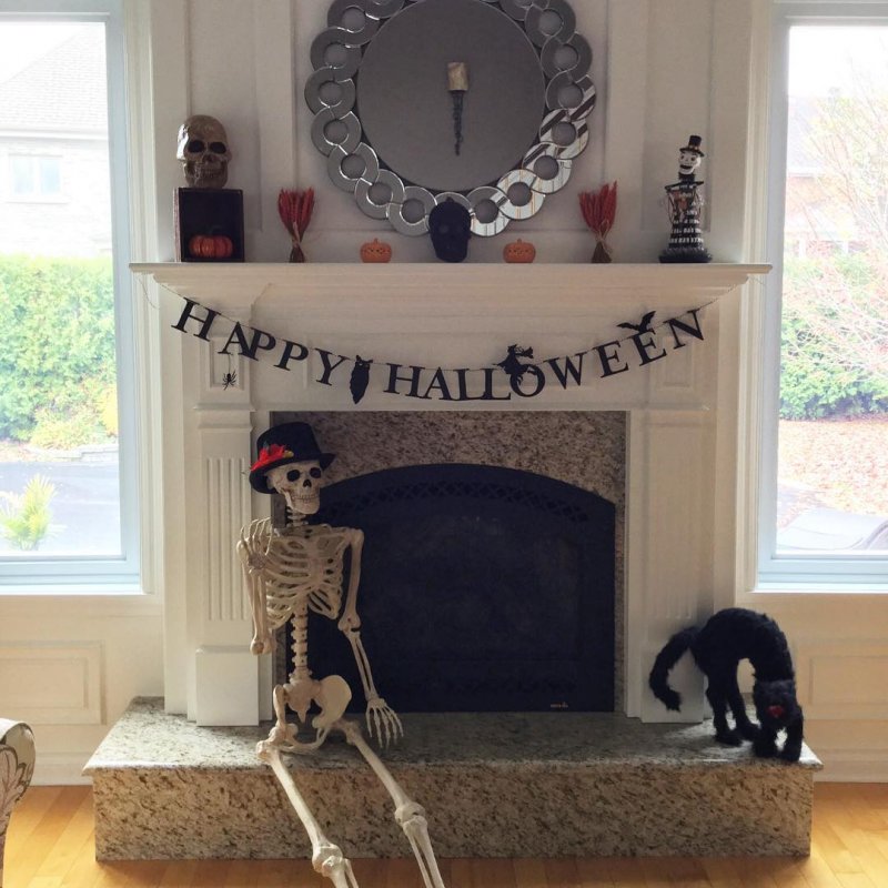 Scary Mantel Decoration.