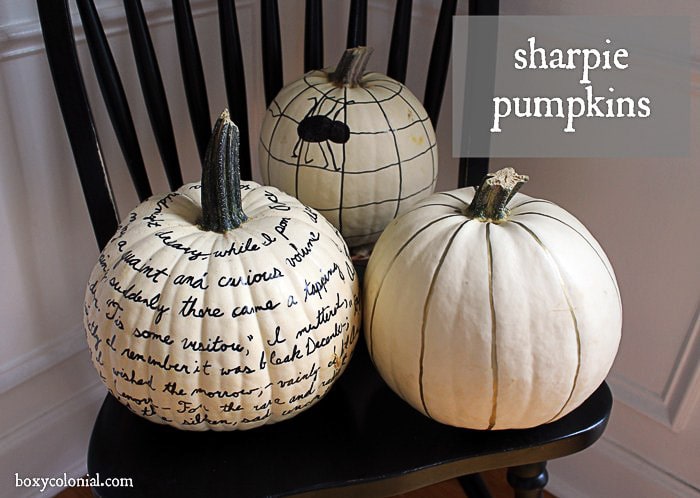 Sharpie Pumpkins by Boxy Colonial