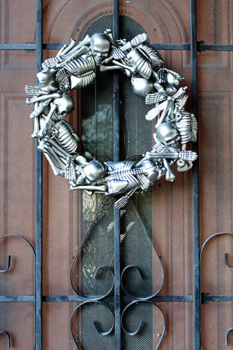 Skeleton Halloween Wreath from Tried and True