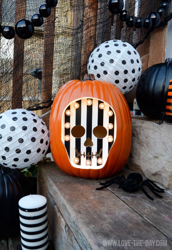 Skeleton Marquee Pumpkin via Love the Day