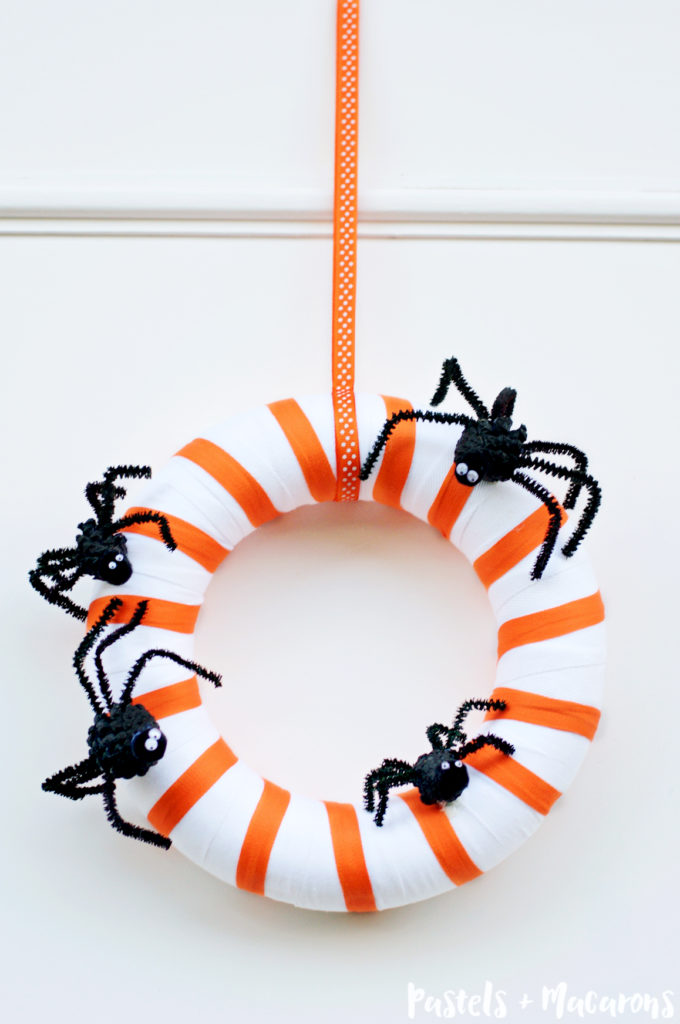 Spider Family Halloween Wreath from Pastels & Macarons