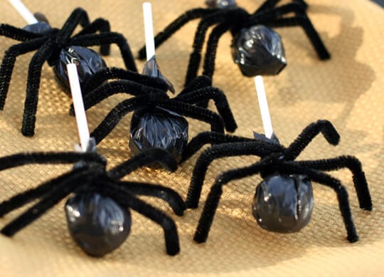 Spider Lollipops