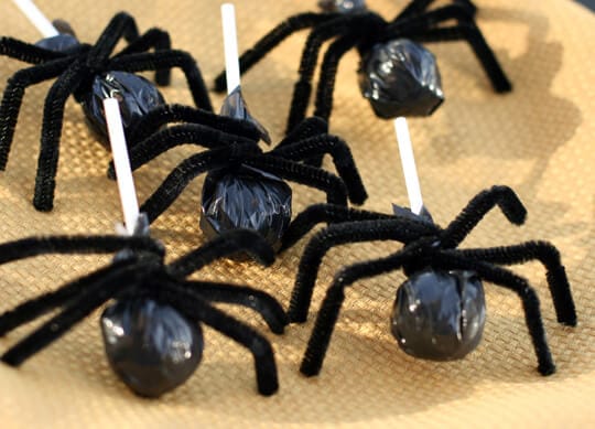 Spider Lollipops