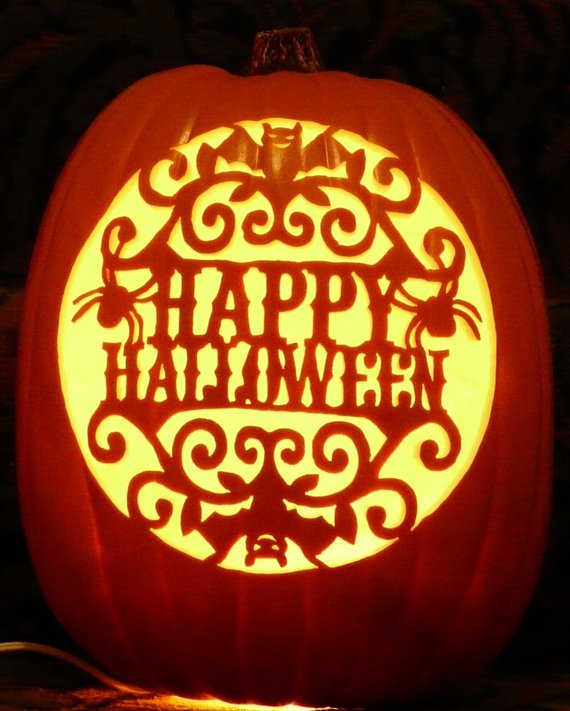 Traditional Happy Halloween Carving.