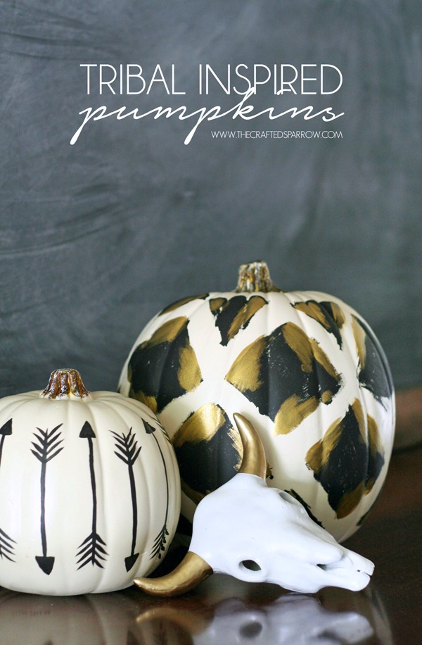 Tribal Inspired Pumpkins by The Crafted Sparrow