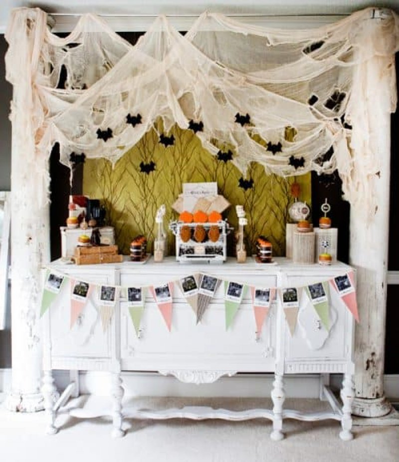 Vintage Style Halloween Buffet.