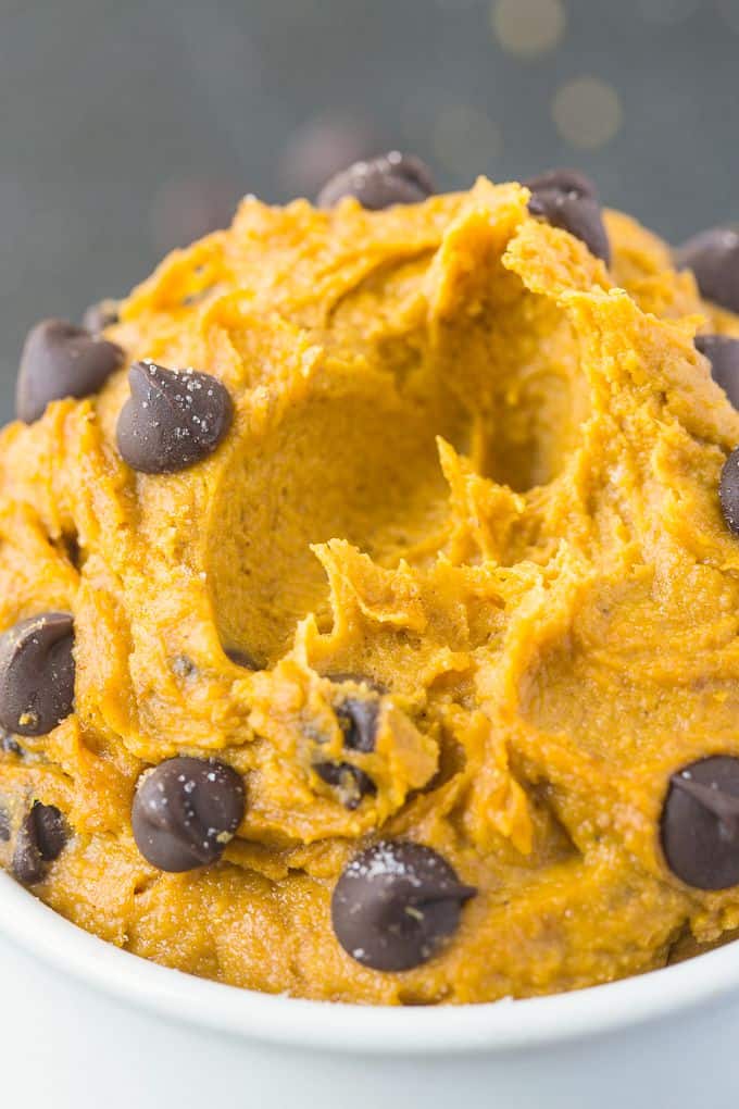 Healthy Pumpkin Cookie Dough For One via The Big Man’s World