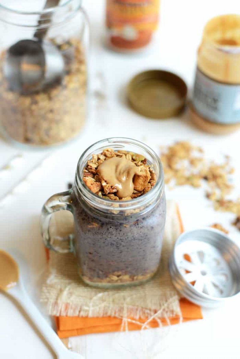 Pumpkin Cashew Butter Smoothie via Fit Foodie Finds