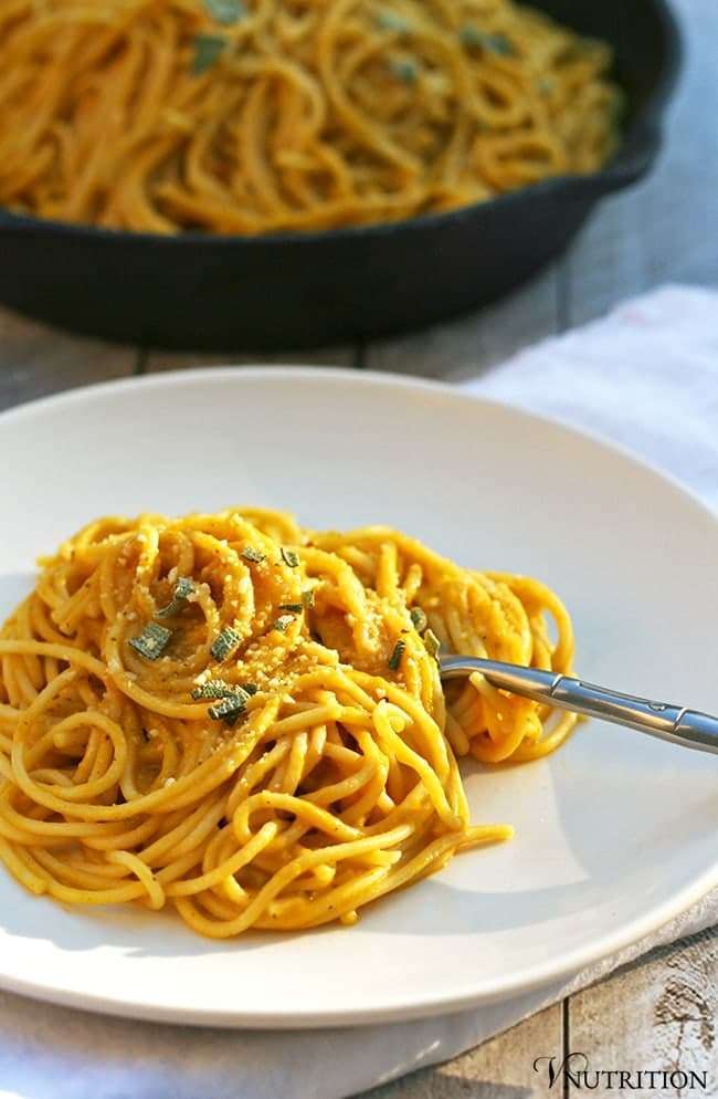 Rich & Creamy Vegan Pumpkin Pasta Sauce With Sage