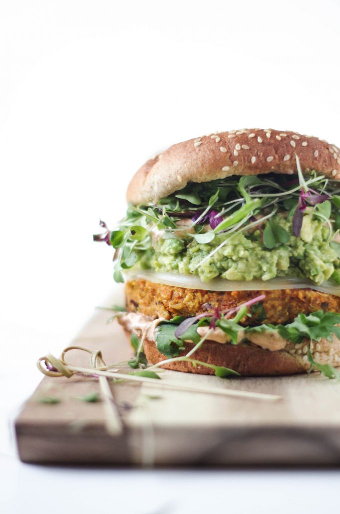 chipotle pumpkin veggie burgers from Coffee & Crayons