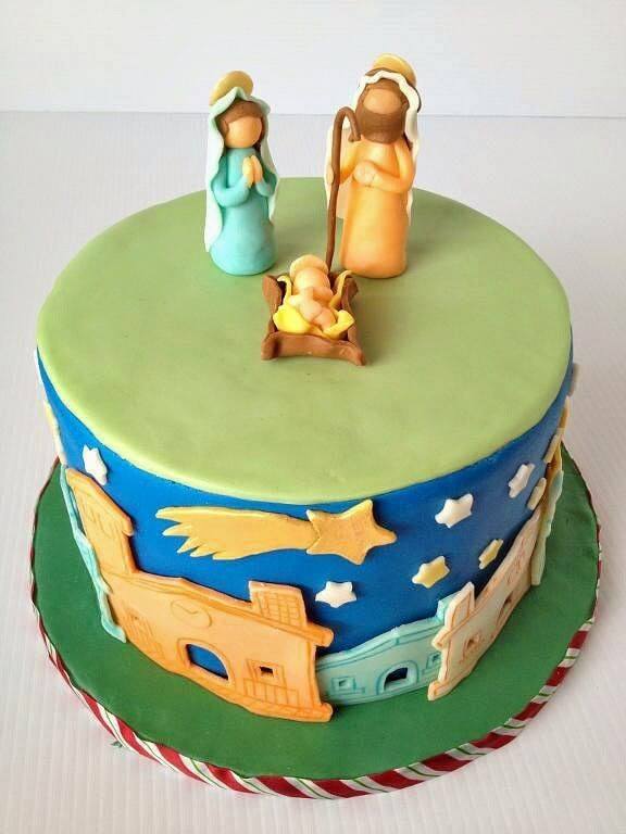 A simple idea for a nativity cake from Irina Salazar