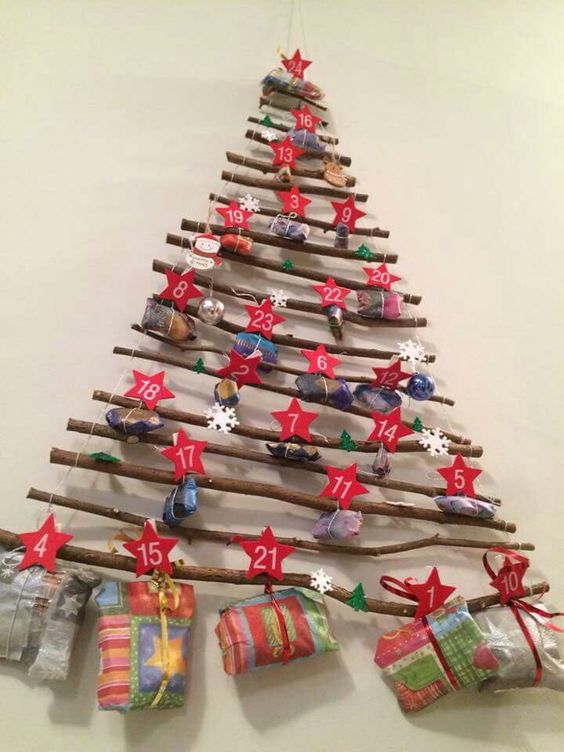 Advent Calander Wooden Christmas Tree.