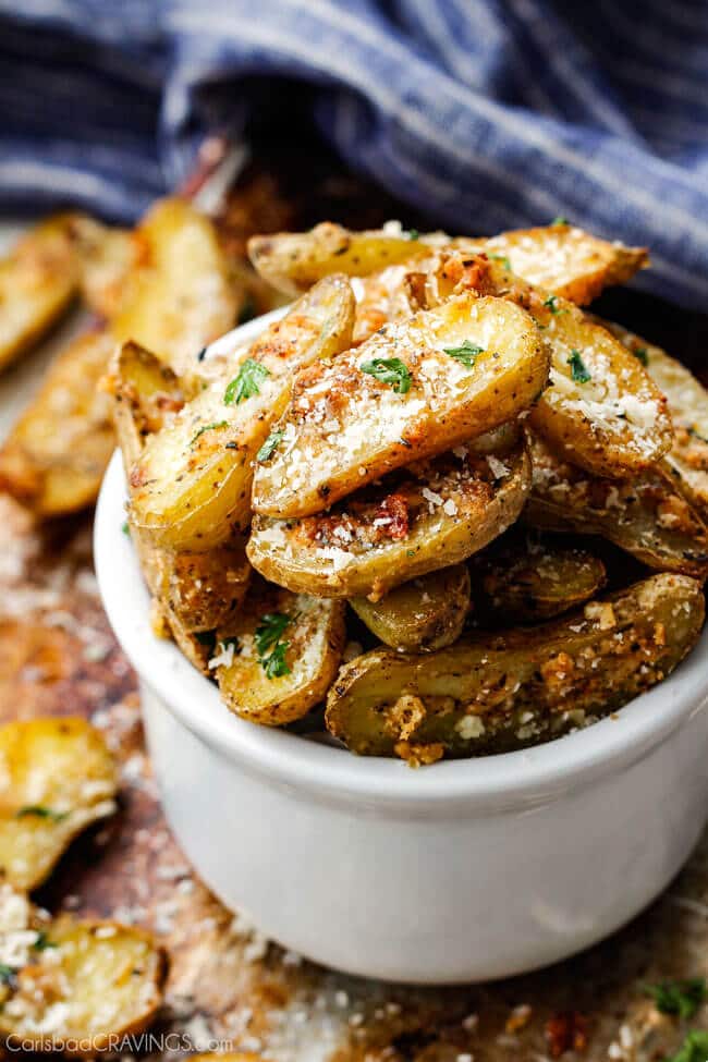 Baked Parmesan Fingerling Potatoes