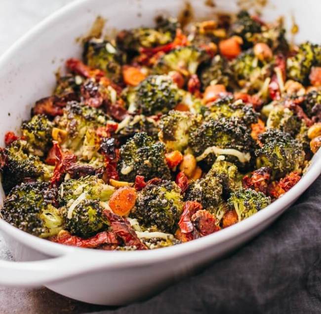 Balsamic Roasted Broccoli Salad