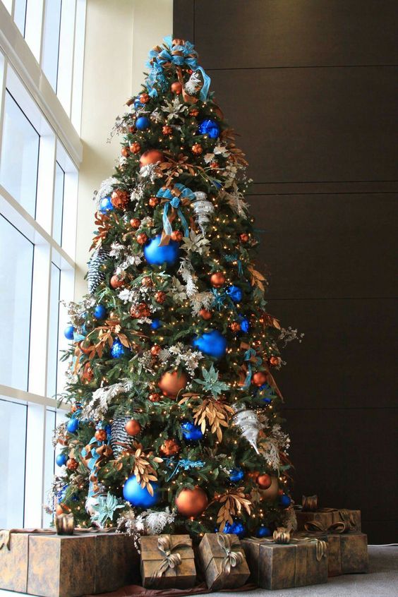 Blue, Artificial Christmas Trees.