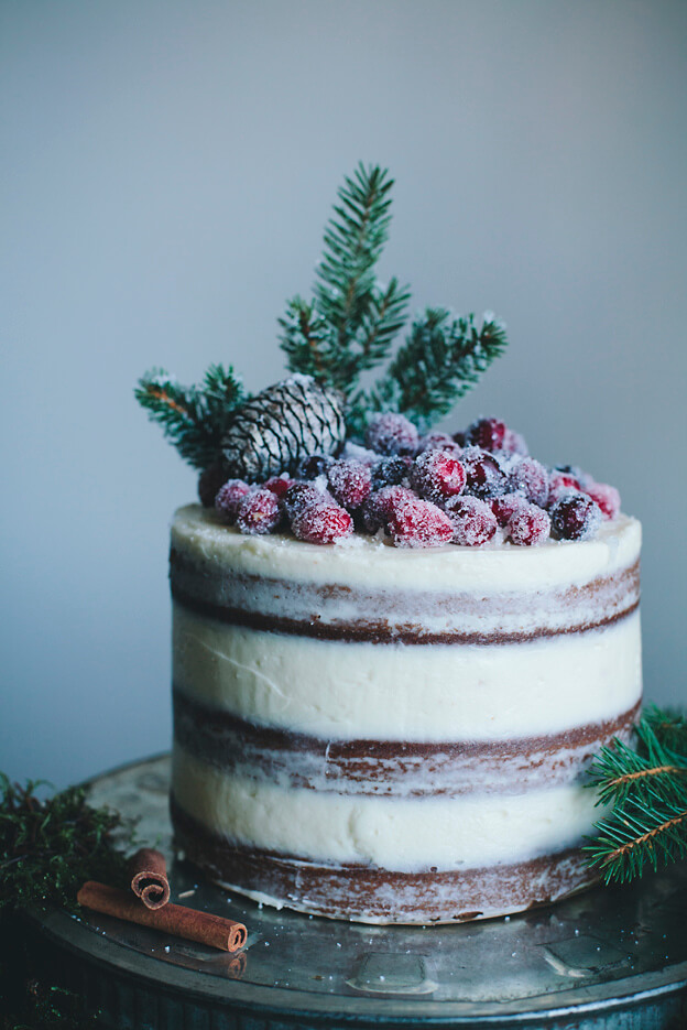 Candied cranberries soft gingerbread Christmas cake by Call Me Cupcake