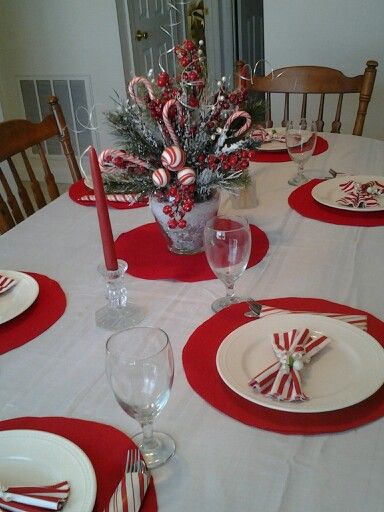 Candycane Christmas table.