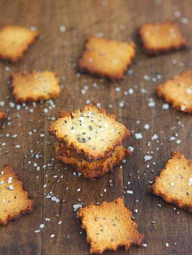 Cheesy Chia Seed Crackers.