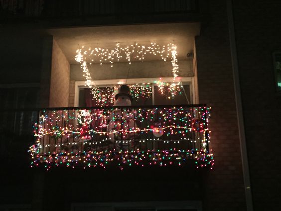 Christmas Balcony exterior decoration.