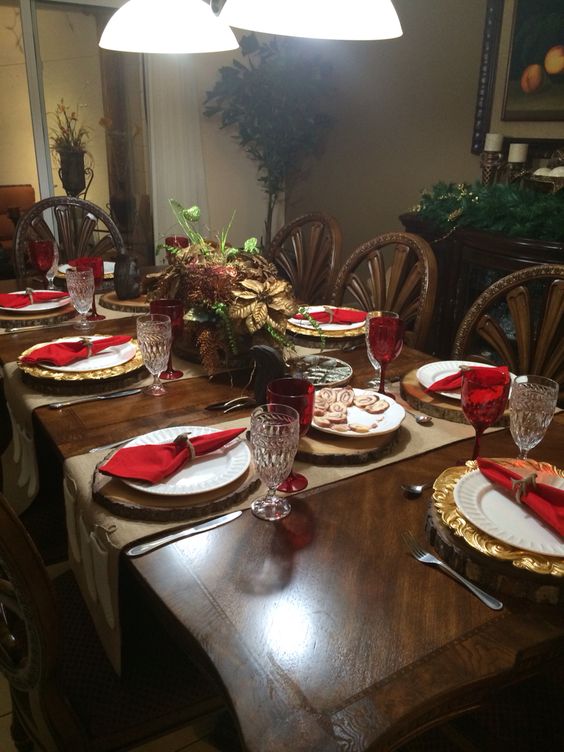 Christmas Table Setting idea is adorable.