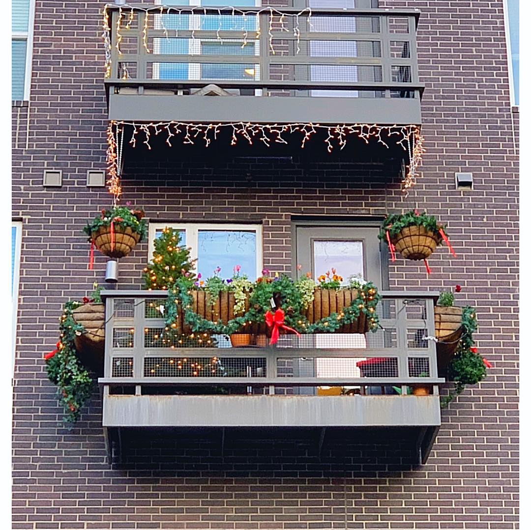 Christmas balcony looking festivef And yes that’s a Christmas tree in balcony.