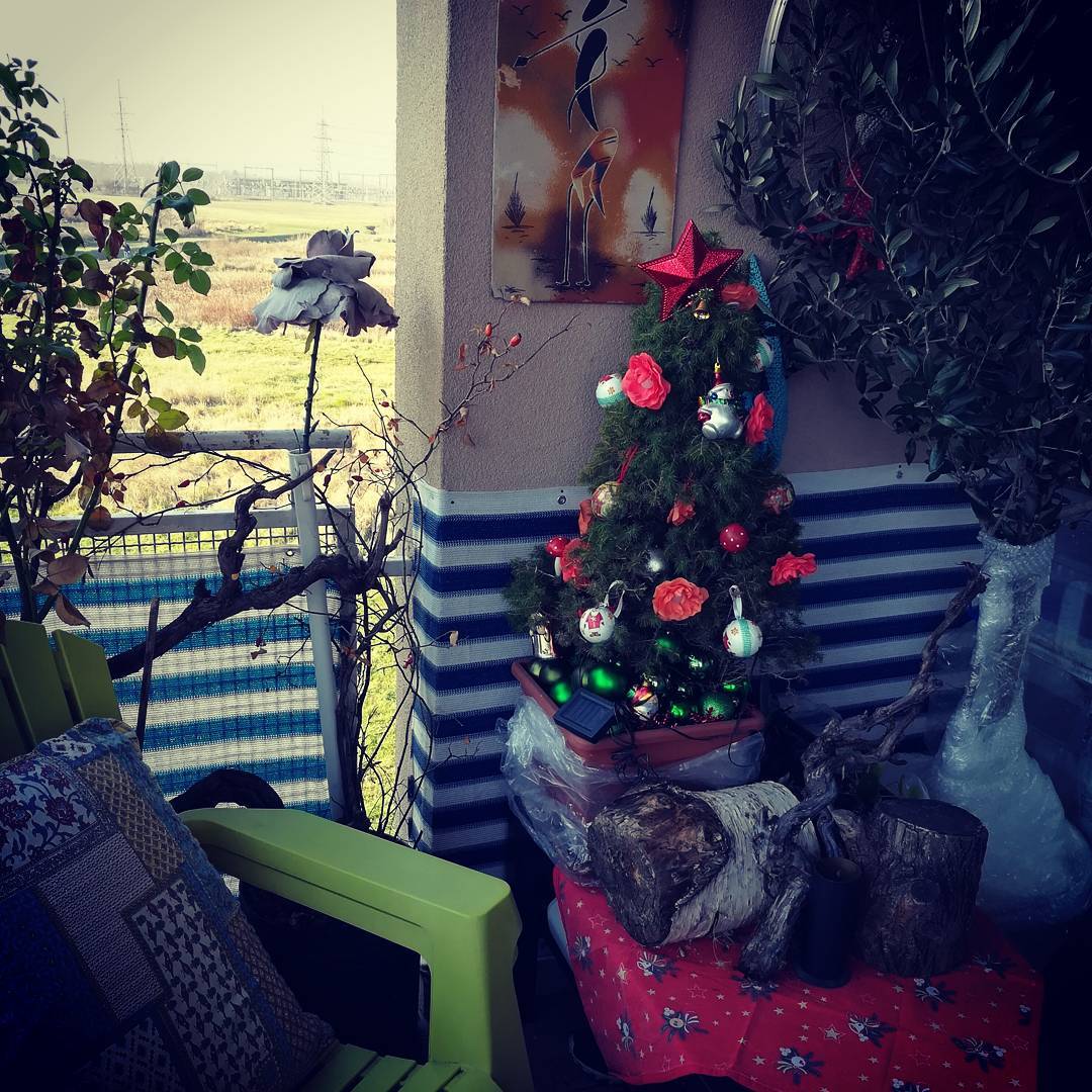 Christmas on the balcony.