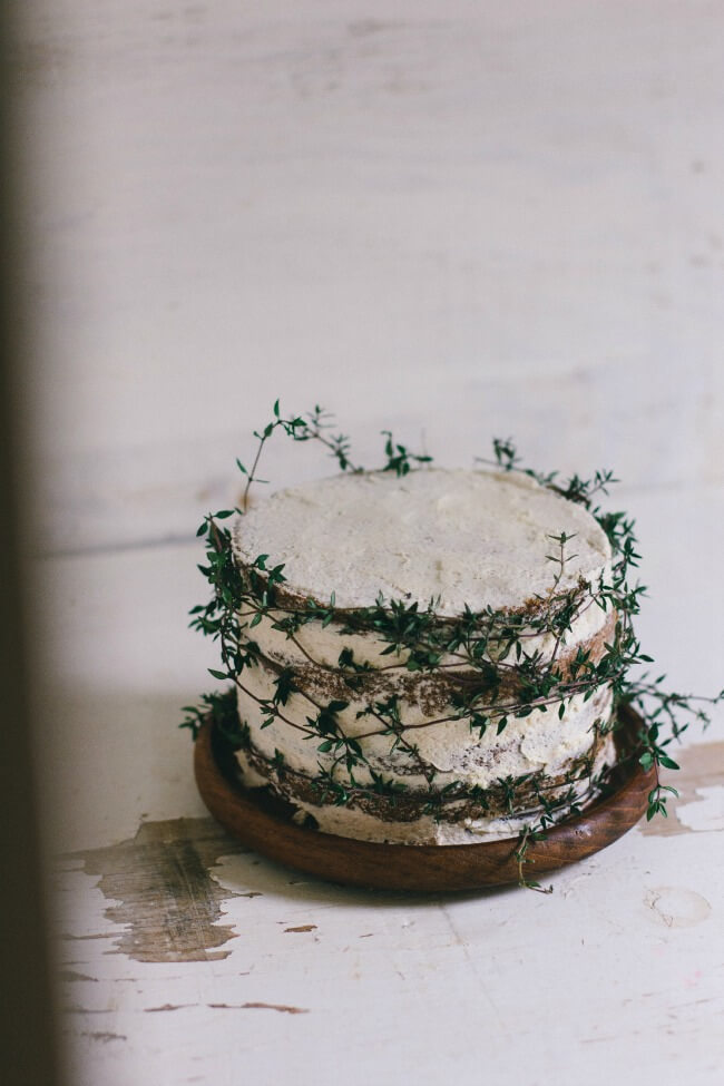 Coffee frosting non-traditional cardamon cake by The Vanilla Bean Blog