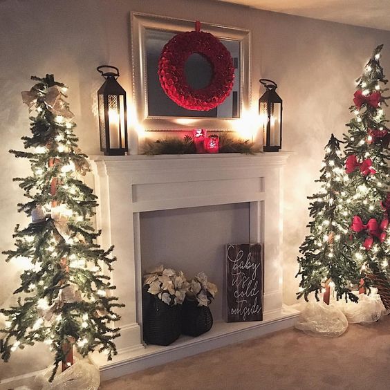 60+ Christmas Mantel Decor Ideas to make your home look pretty > Detectview