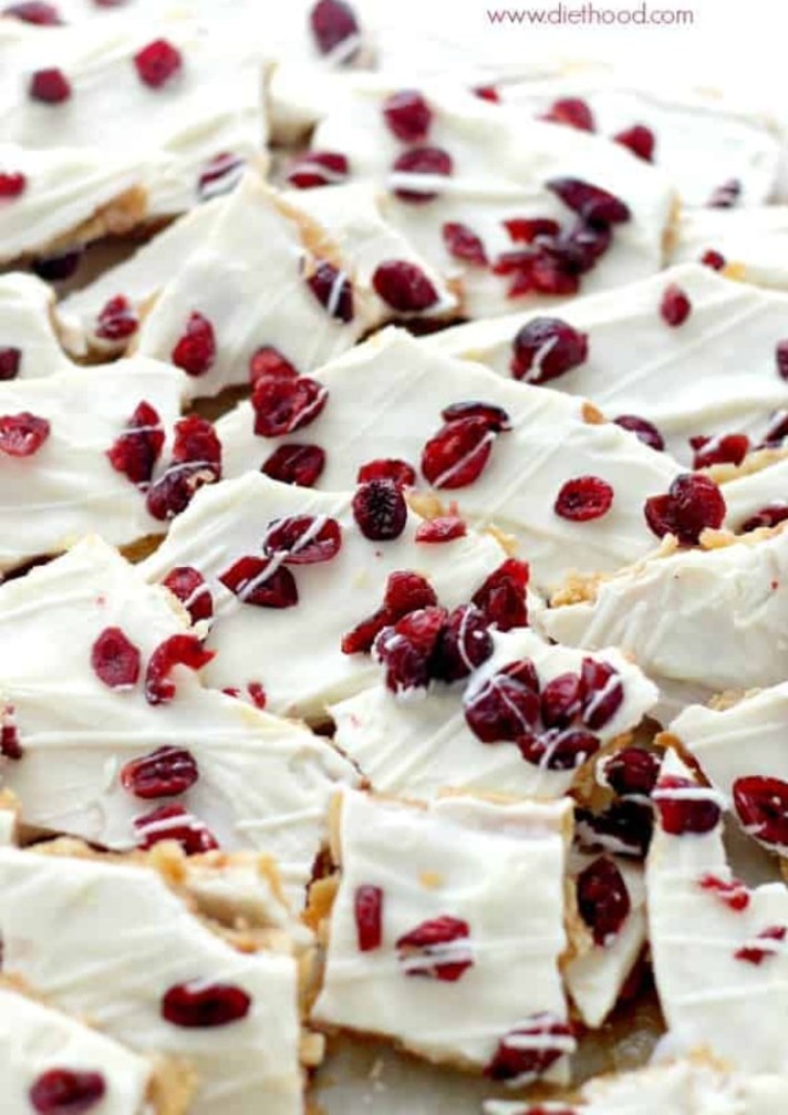 Cranberry Bliss Saltine Toffee.