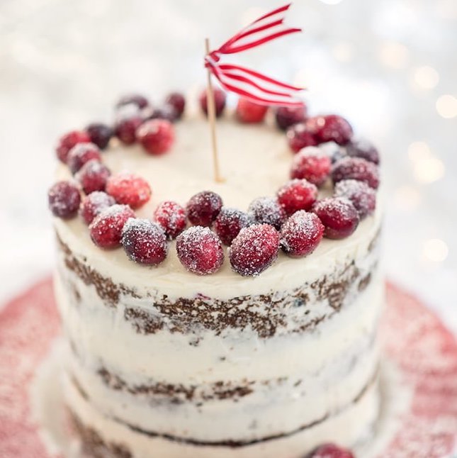 Cranberry Orange & Walnut Cake