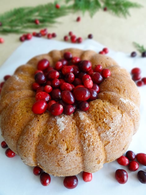 Cranberry brandy holiday Bundt cake – The Cheerful Kitchen