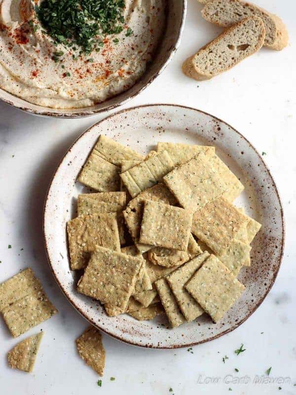 Crispy Almond Sesame Crackers.