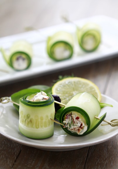 Cucumber Feta Rolls