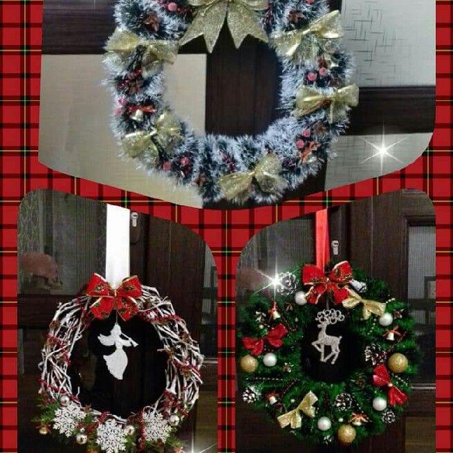 DIY Christmas Wreaths for Front Door.