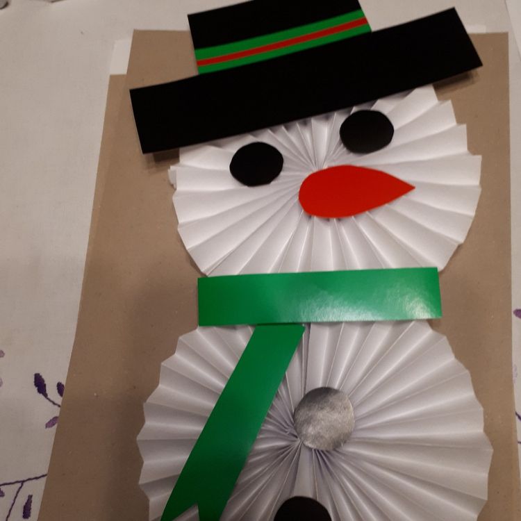 DIY Paper Snowman.