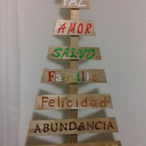 DIY wooden Christmas tree looks great.